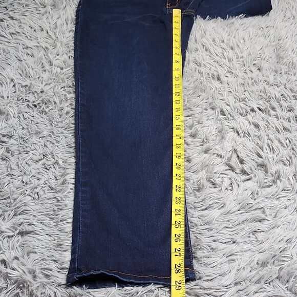 Crown & Ivy Jeans Womens 14 Straight Leg Stretch Denim High Rise Pockets Casual - Picture 7 of 15